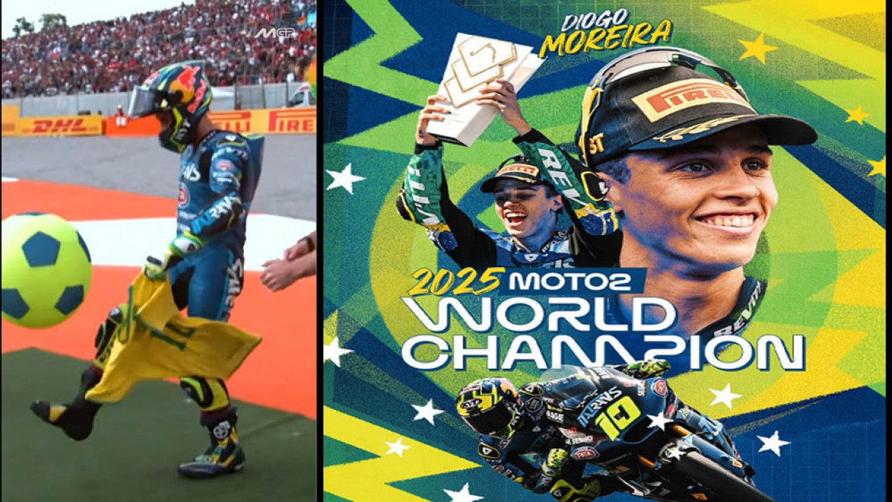 Raih Juara Moto2, Diogo Moreira 'Kerasukan' Neymar dengan Lakukan Jogo Bonito di Sirkuit Ricardo Tormo