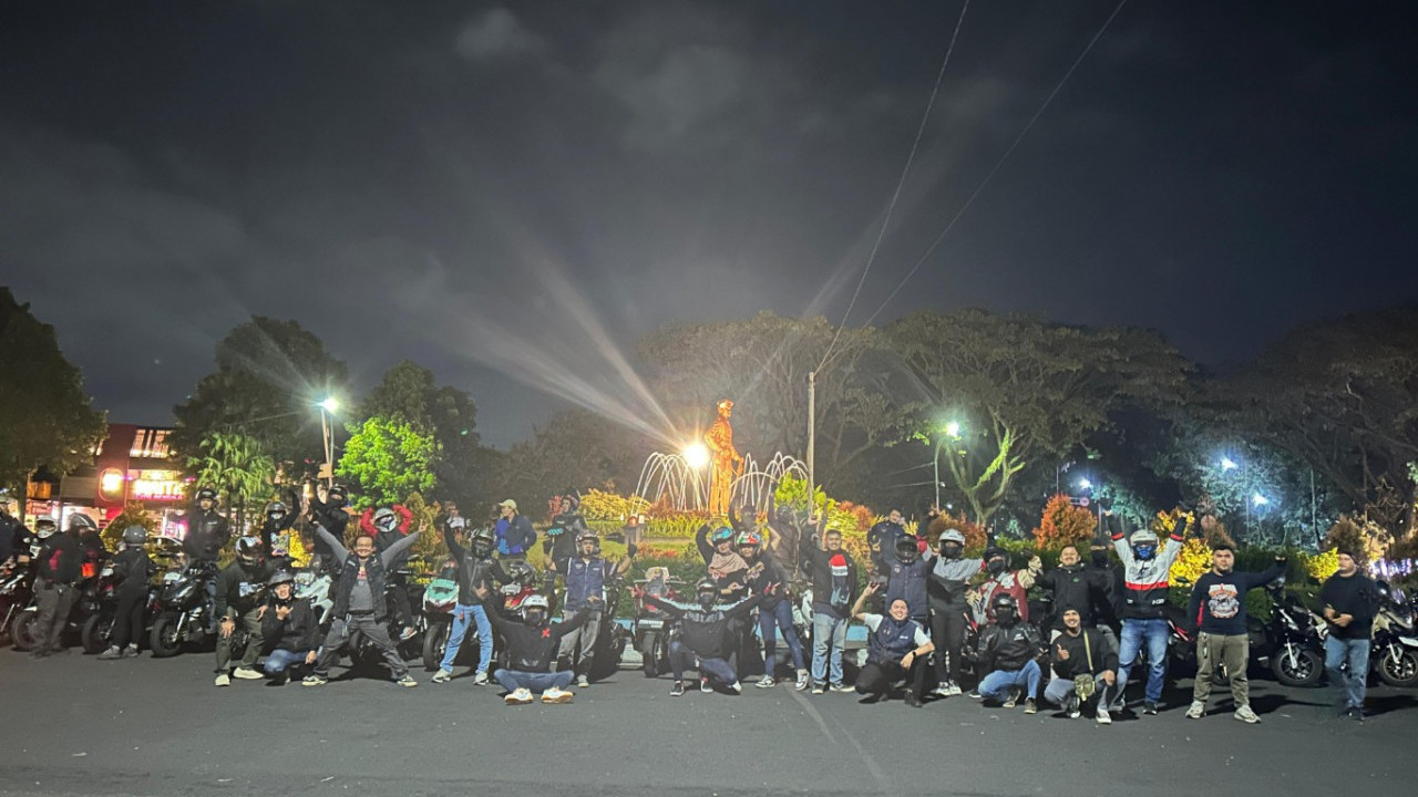 Kopdargab Komunitas HAI Malang Raya, Rolling City Jadi Momen Kebersamaan di Jalur Kota Malang