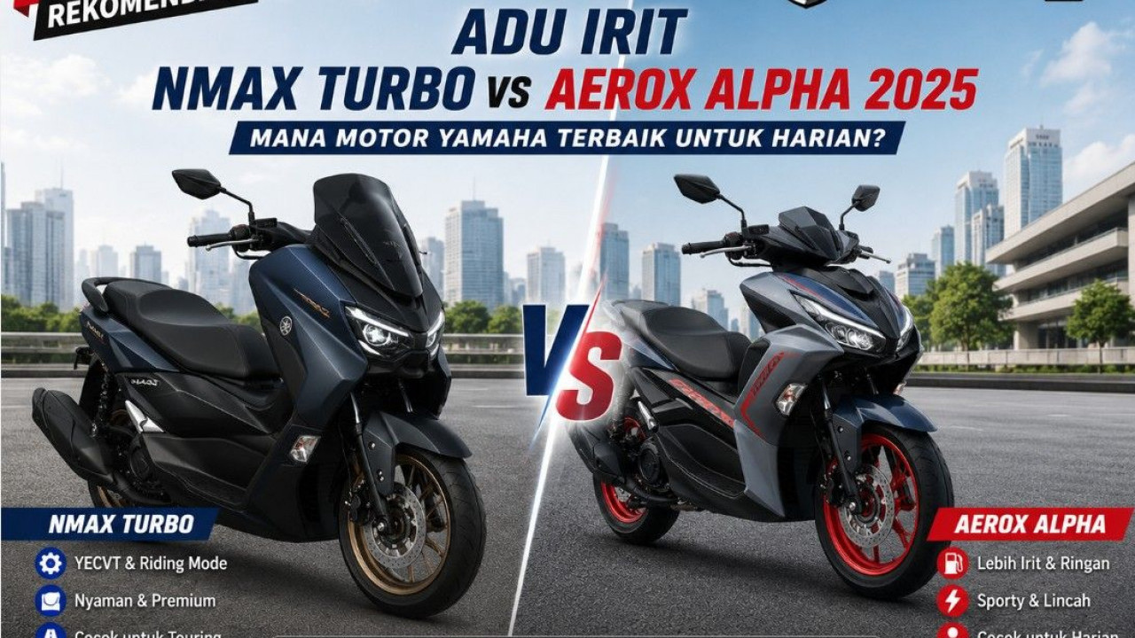 Adu Irit NMAX Turbo vs Aerox Alpha 2025: Mana Motor Yamaha Terbaik untuk Harian?