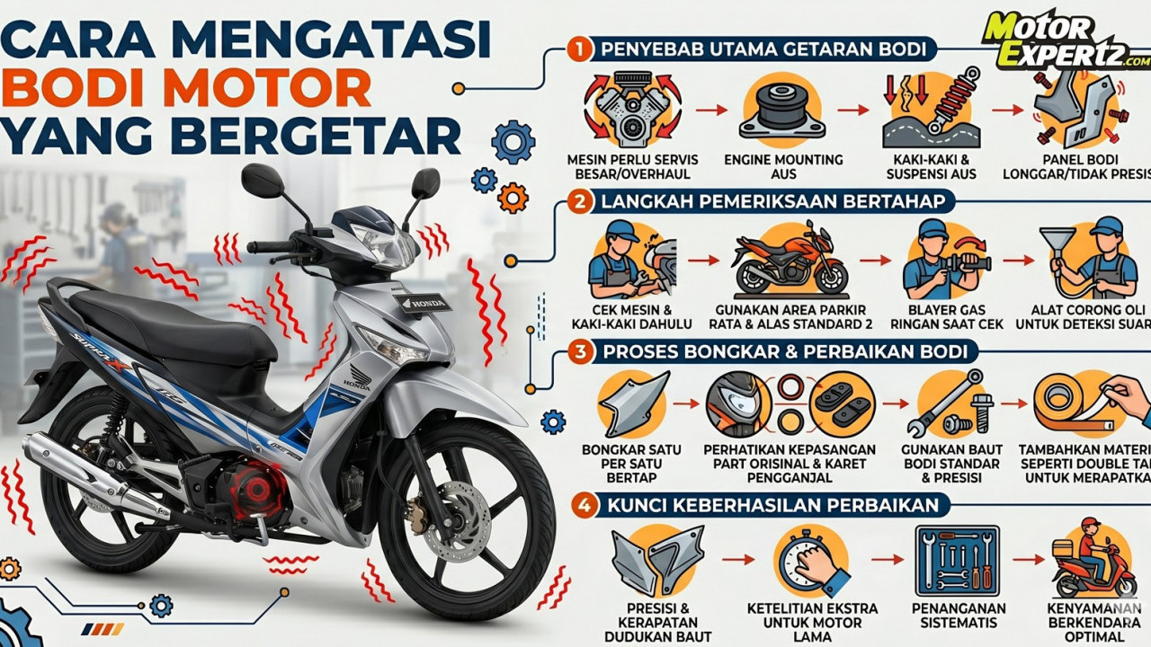 Cara Mengatasi Bodi Motor yang Bergetar, Ini Penyebab hingga Langkah Pemeriksaannya