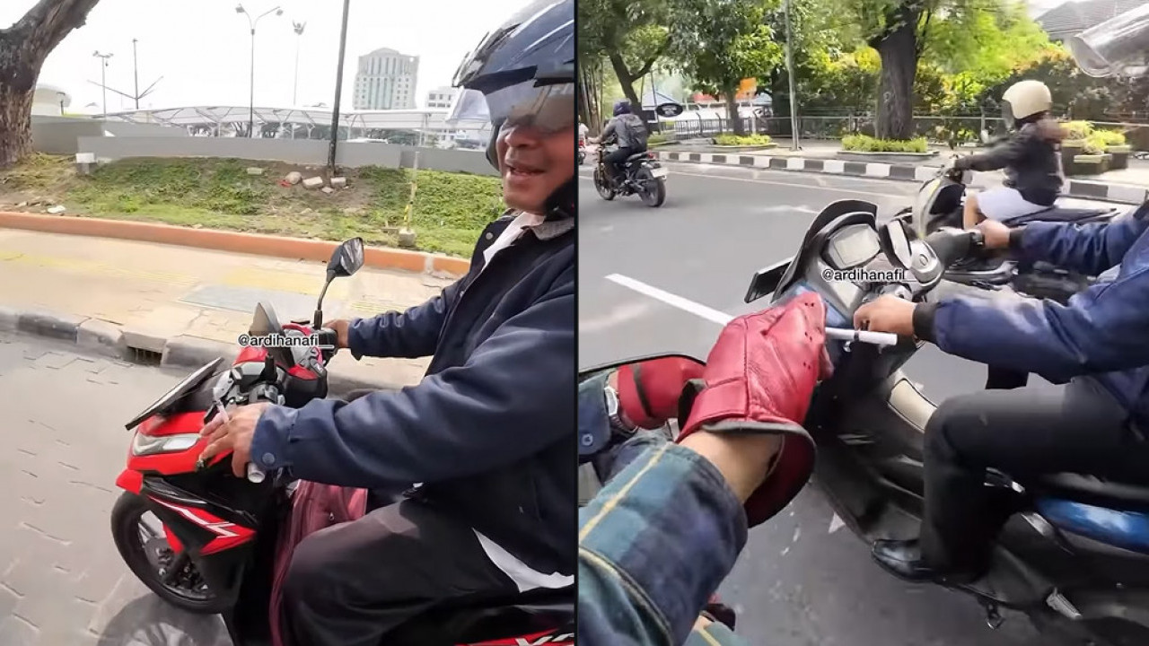 Gokil! Motovlog Ini Berani Tegur dan Matikan Rokok Pengendara di Jalan