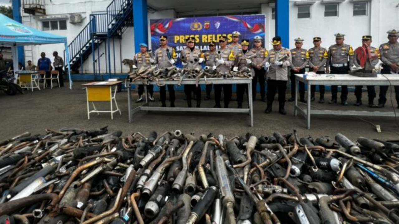 Penertiban Knalpot Tidak Sesuai Standar Pabrik Kian Ketat, Polisi Musnahkan Ribuan Barang Bukti  