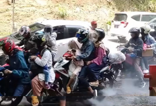 Video Bonceng Tiga, Mesin Motor Honda BeAT Ngebul saat Mudik