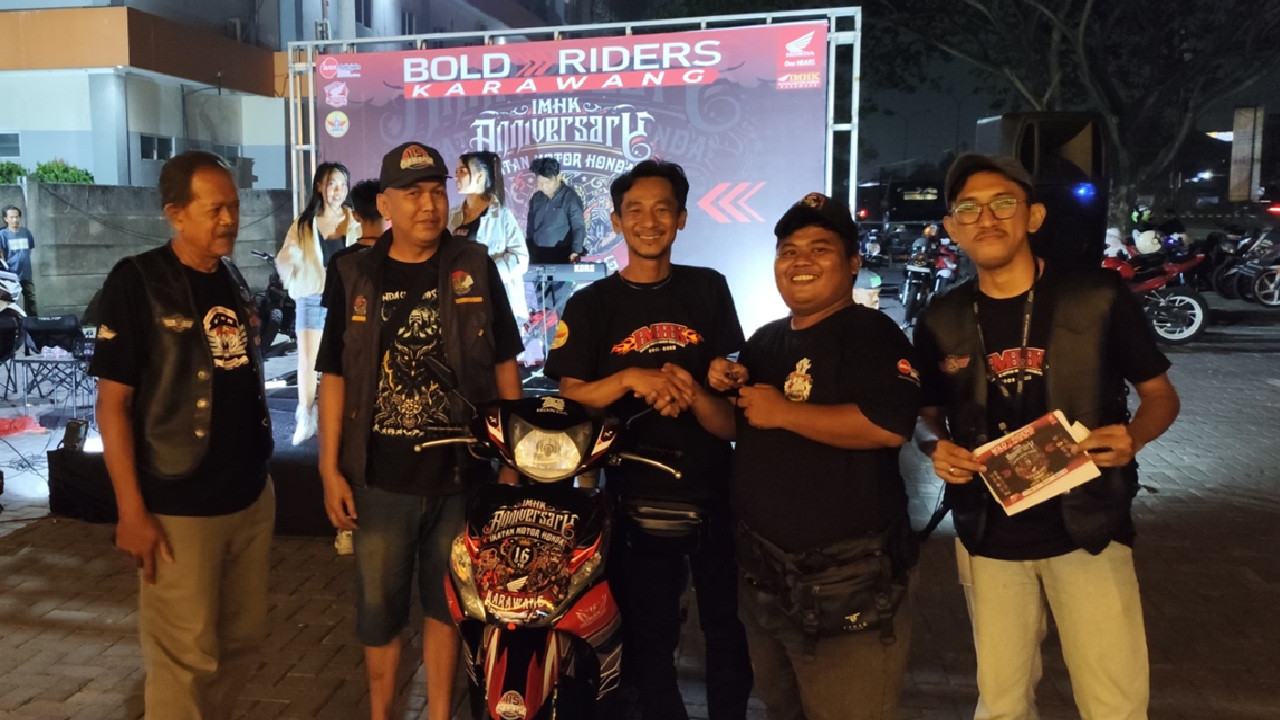 Doorprize Motor Meriahkan Perayaan Anniversary Ikatan Motor Honda Karawang ke-16
