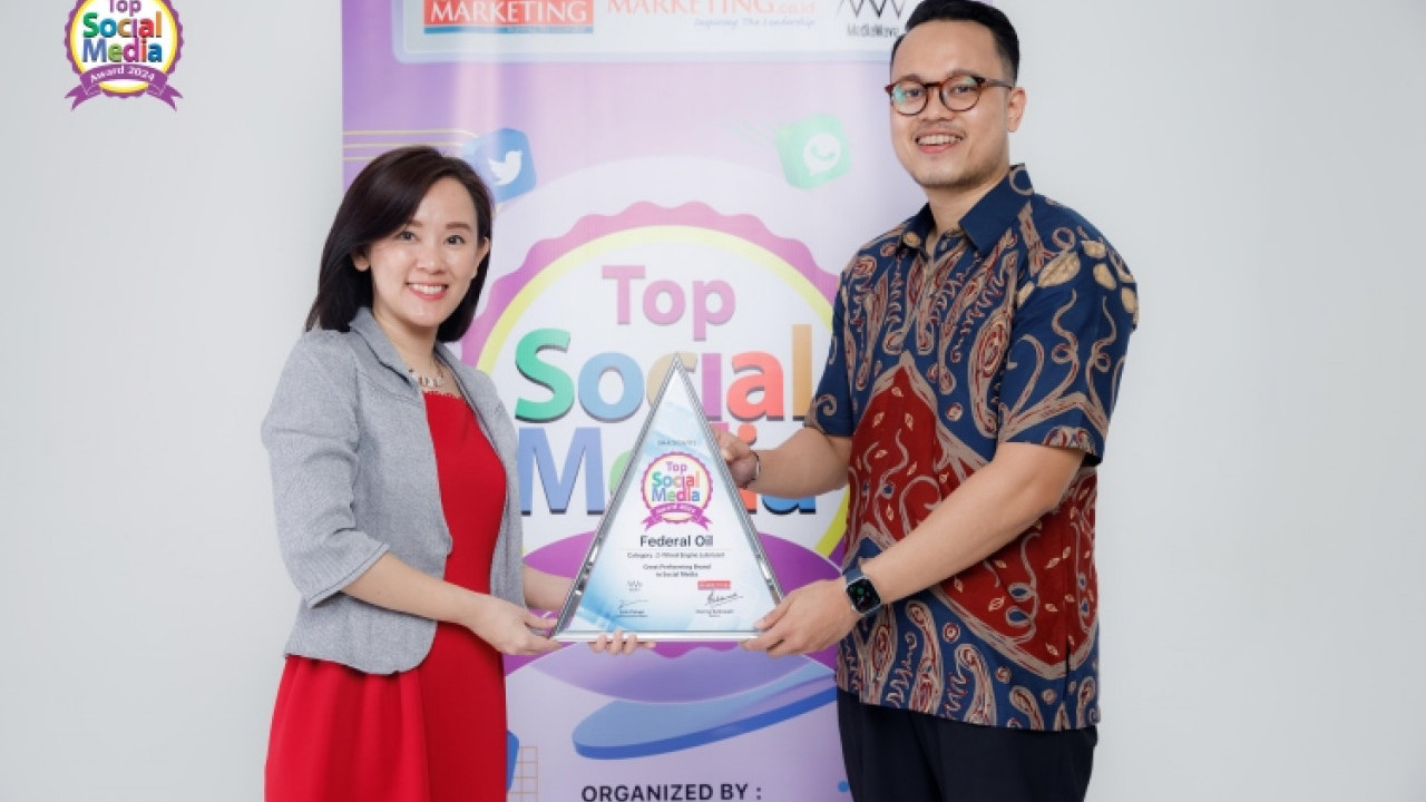 Pertahankan Sentiment Positif Terhadap Konsumen, Federal Oil Sabet Penghargaan Top Social Media Award 2024