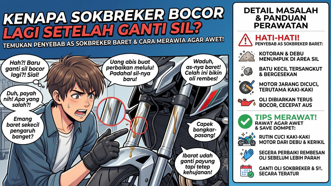 Sil Oli Sokbreker Baru tetapi Masih Bocor? Kemungkinan Besar Masalahnya Ada di Sini