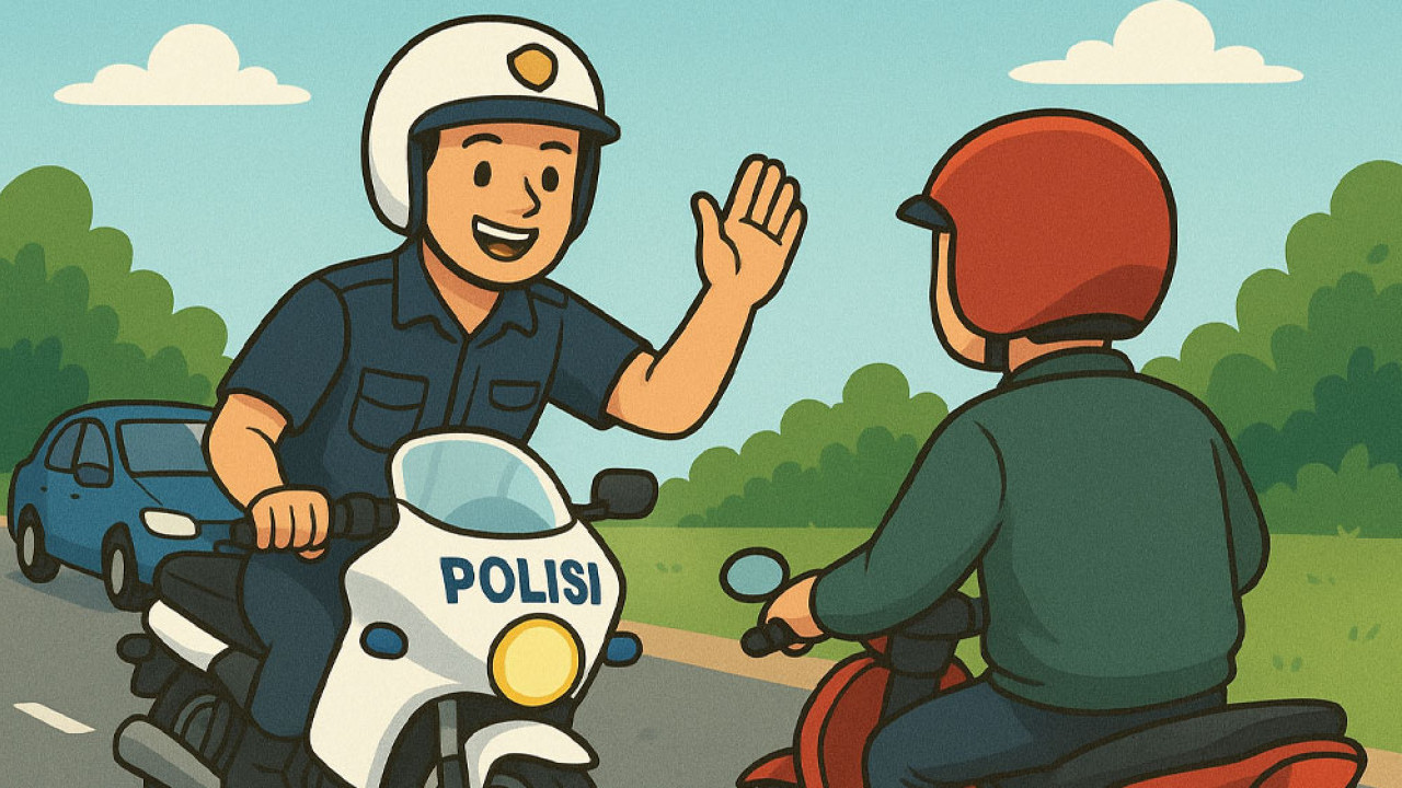 Petugas Ini Buktikan Tak Semua Polisi Itu Buruk: Pilih Putar Balik atau Saya Tilang?