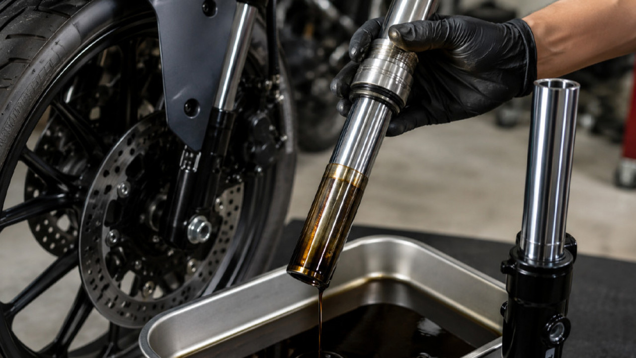 Kenali Tanda-Tanda Oli Shock Depan Motor Harus Segera Diganti