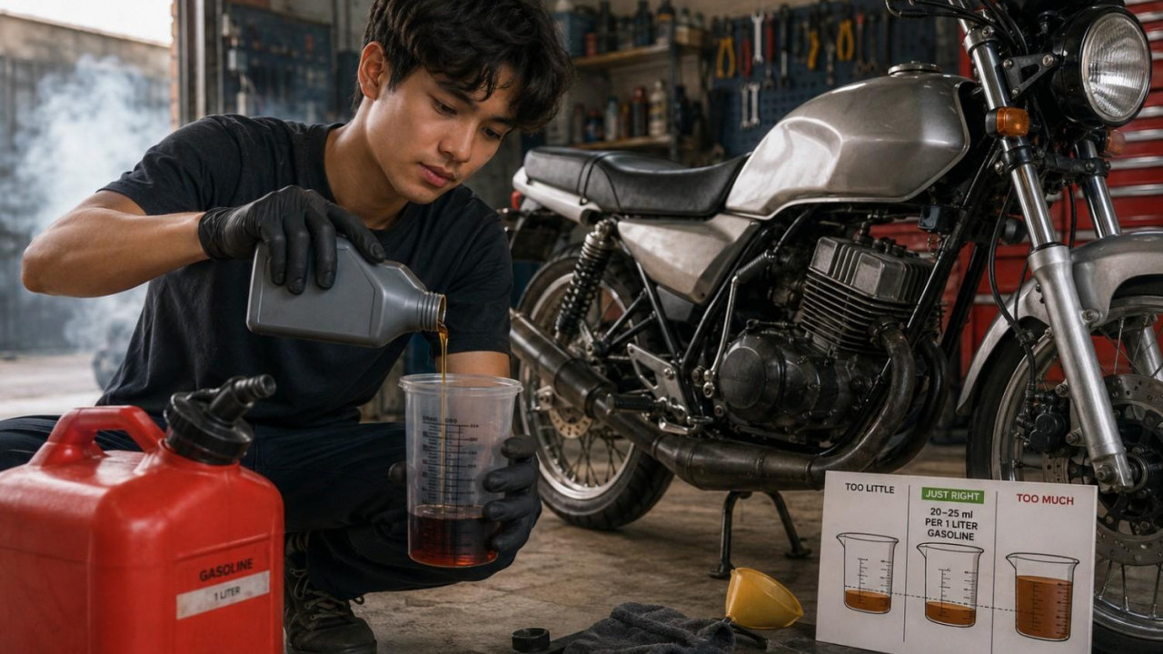 Sering Salah Kaprah! Segini Takaran Ideal Oli Samping Buat Motor 2 Tak, Jangan Terlalu Irit atau Kebanyakan