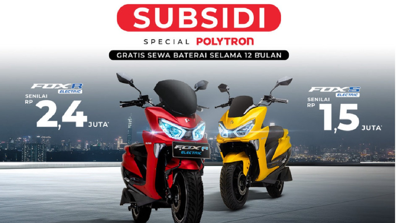 Sikat! Promo Menarik Polytron: Subsidi Gratis Sewa Baterai Motor Listrik Selama 12 Bulan, Murah Banget