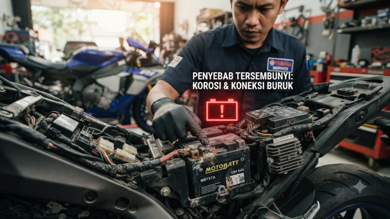 Aki Motor Cepat Tekor? Bisa Jadi Penyebabnya Berasal dari Masalah Sepele Ini
