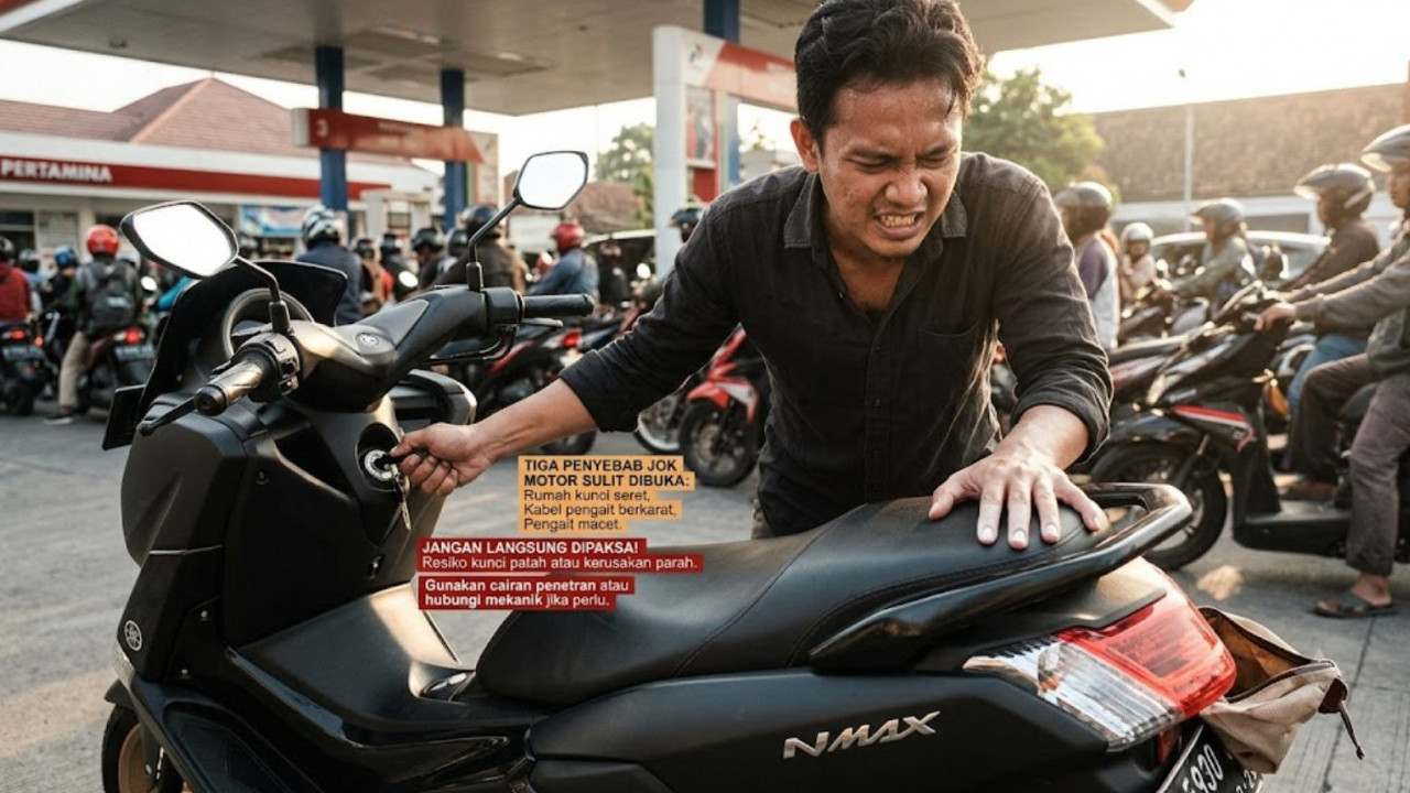 Jok Motor Susah Dibuka? Kenali Tiga Penyebabnya Sebelum Terlanjur Bongkar Paksa