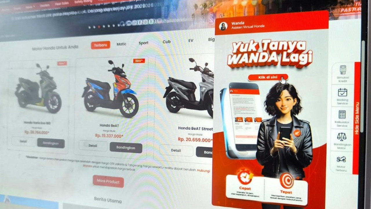 Wanda Bikin Layanan Honda Makin Praktis, Konsumen Bisa Tanya Info Motor Kapan Saja