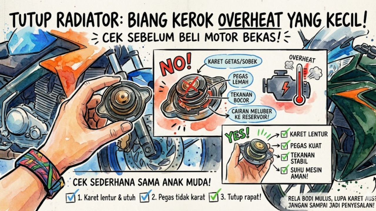 Komponen Seukuran Telapak Tangan Ini Bisa Bikin Mesin Overheat, Banyak Pembeli Motor Bekas Tak Sadar 