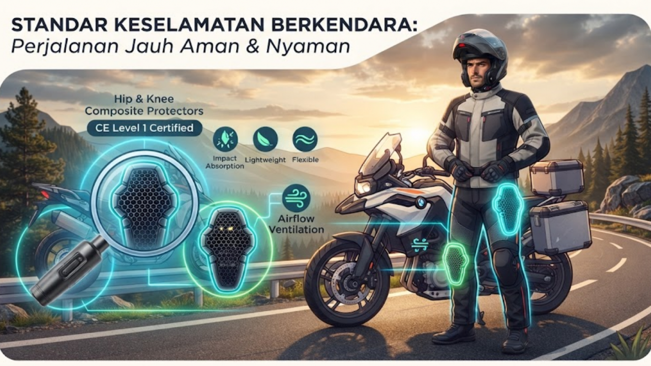 Berkendara Jarak Jauh Makin Aman, Kenali Fungsi Pelindung CE Level 1 pada Celana Touring