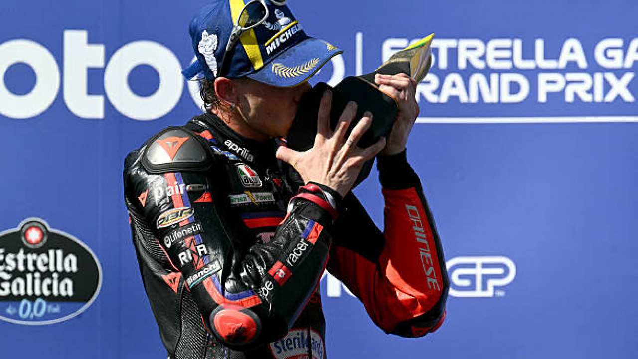 Aprilia Pesta di MotoGP 2026 Brasil: Bezzecchi Juara, Martin Finish P2