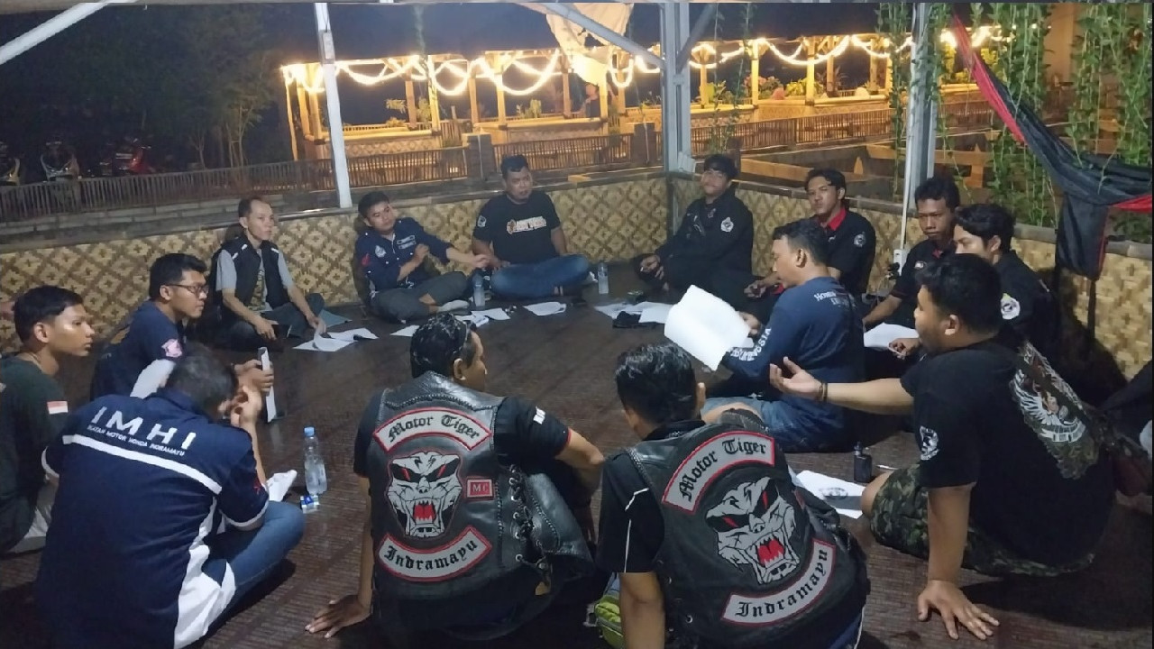 Serunya Kopdar Komunitas Motor Honda Indramayu, Sambil Sosialisasi Honda Bikers Day 2024