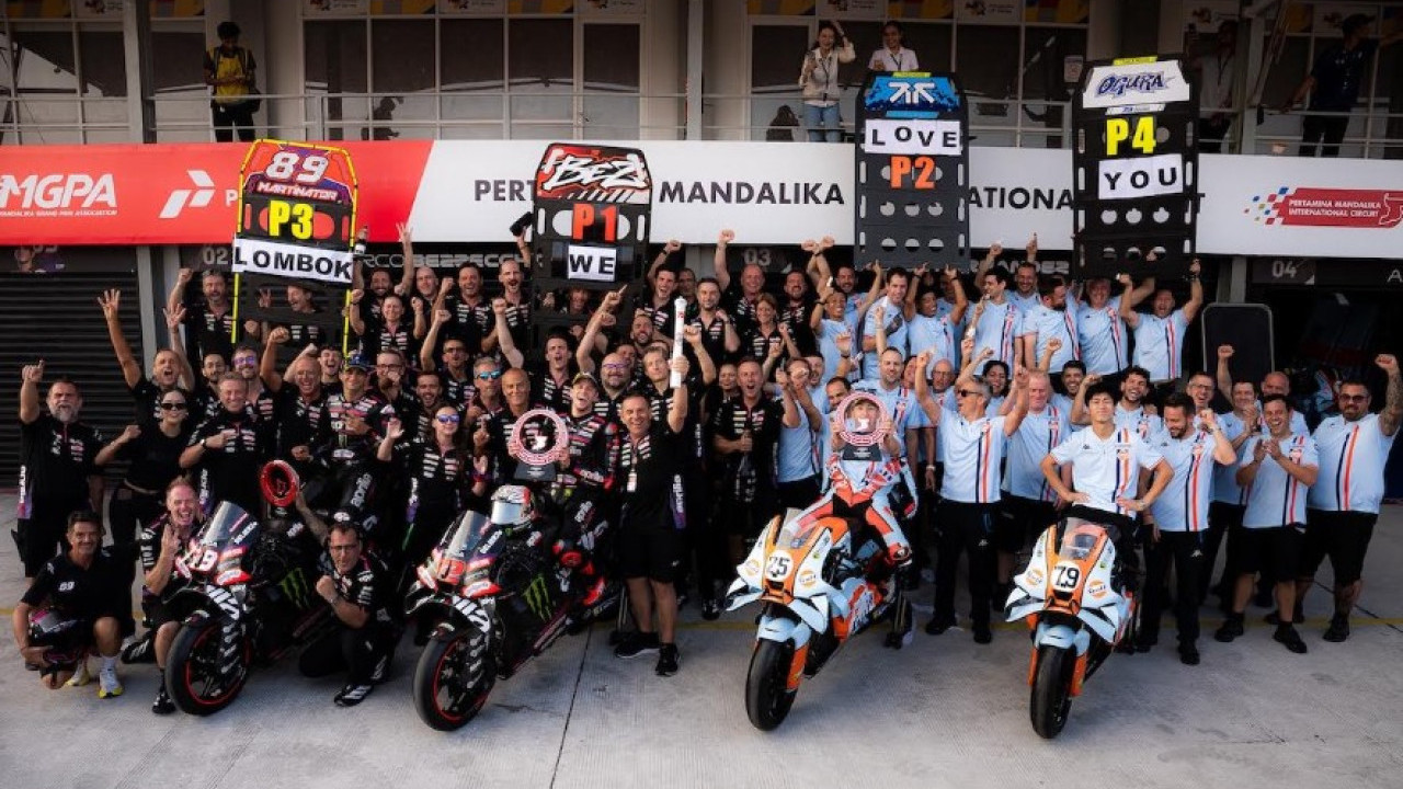 Sapu Bersih Posisi 4 Teratas di Mandalika, Bos Aprilia Ingatkan Persaingan Gelar Masih Panjang