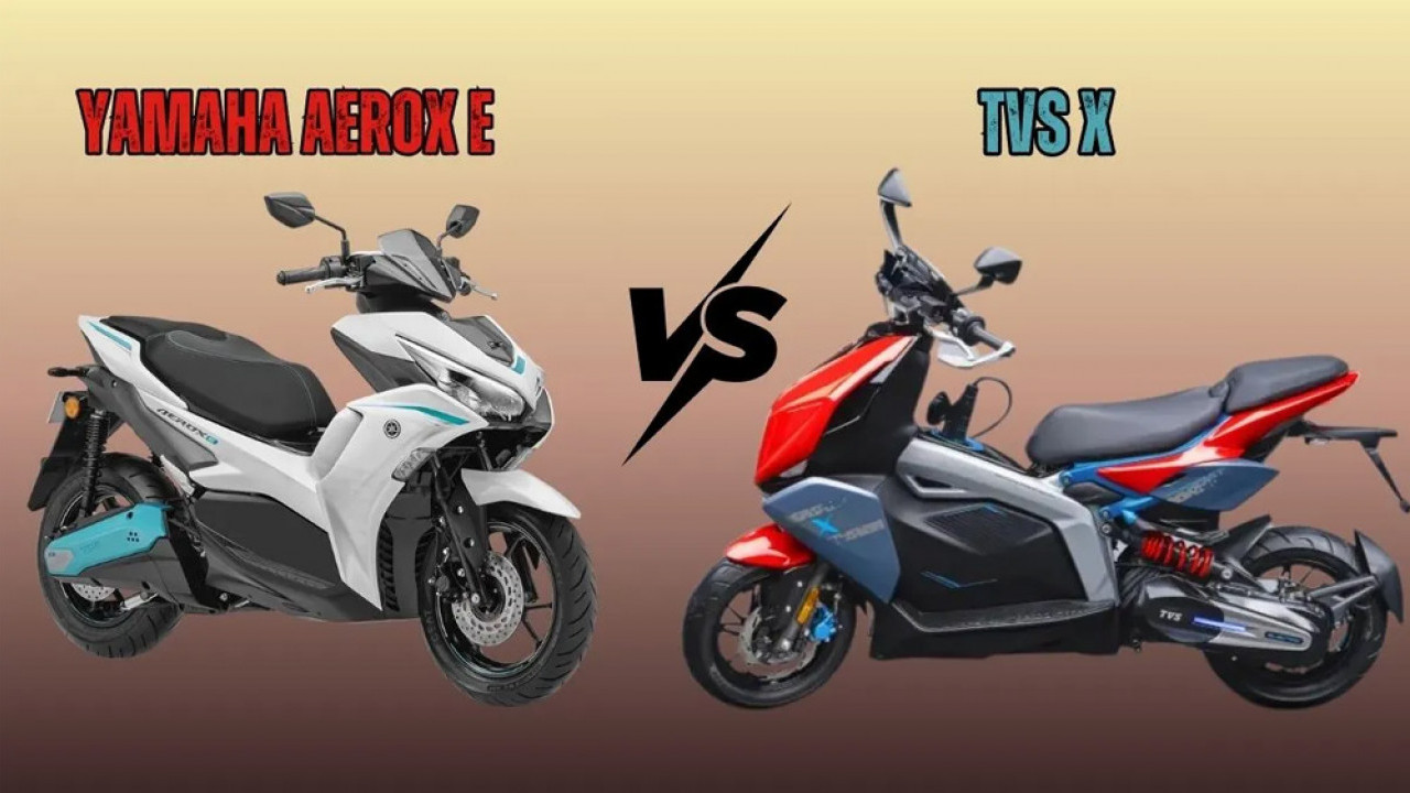 TVS X vs Yamaha Aerox E: Duel Motor Listrik Premium Kekinian, Mana yang Lebih Bagus?