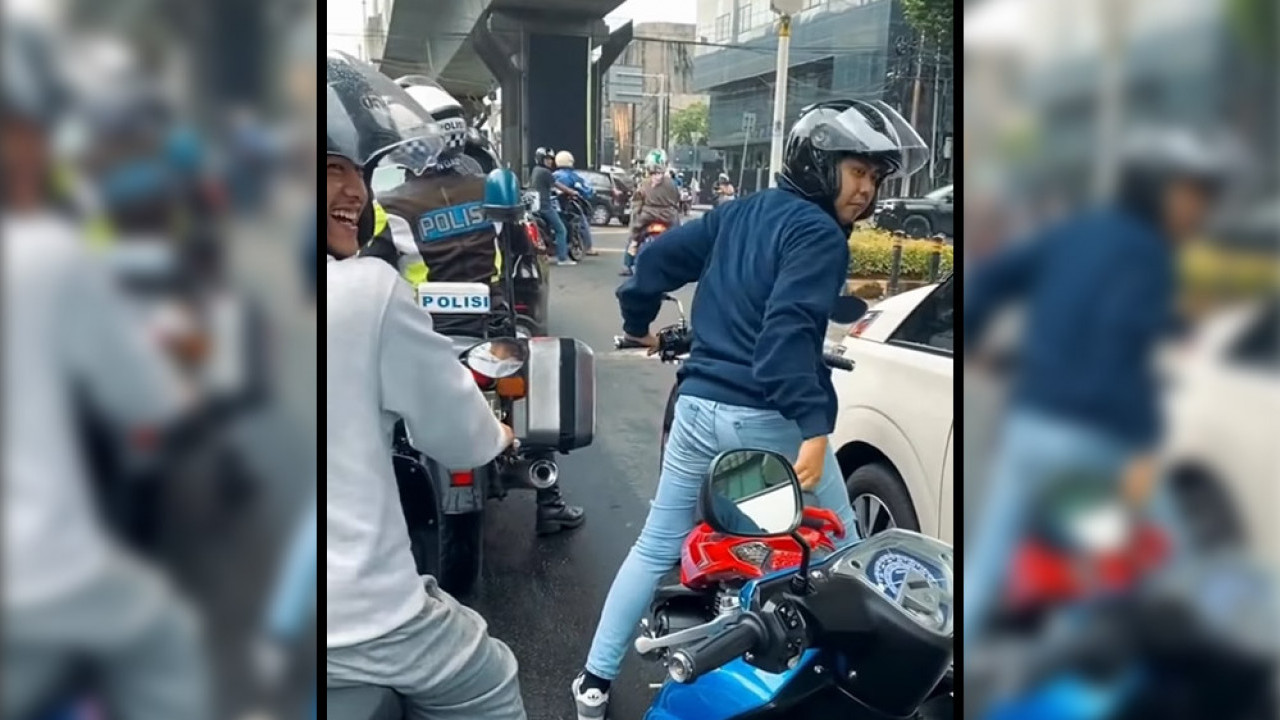 Kocak! Temannya Tidak Punya Plat Motor, Pengendara Ini Jadi Cepu dengan Mengadukan Polisi