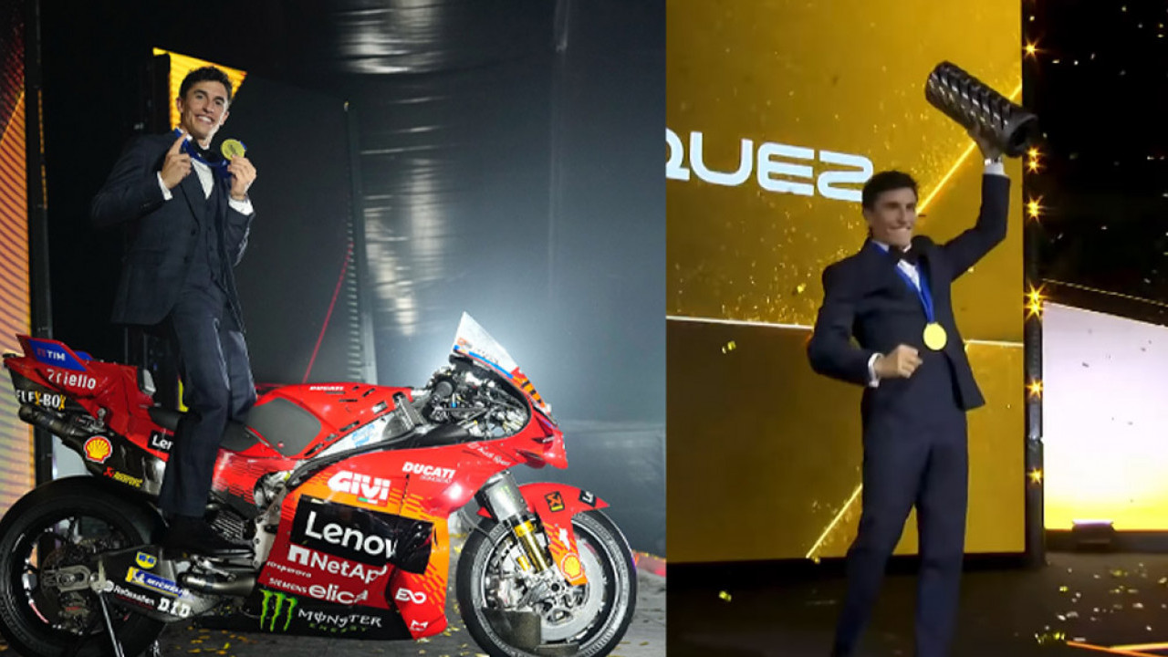 Akhir Puasa 5 Tahun, Inilah Momen Mengharukan Marc Marquez Angkat Piala Dunia MotoGP 2025