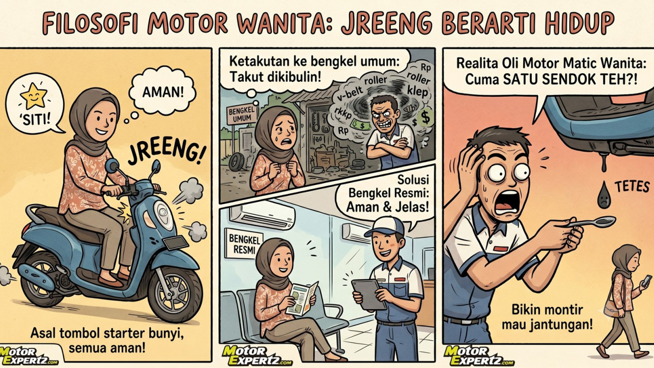 Biar Nggak Jadi 'Korban' di Bengkel, Cewek Modern Harus Paham Literasi Dasar Motor Matic