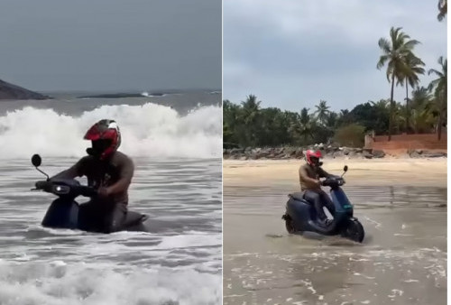 Viral! Uji Coba Motor Listrik 'Nyemplung' ke Pantai