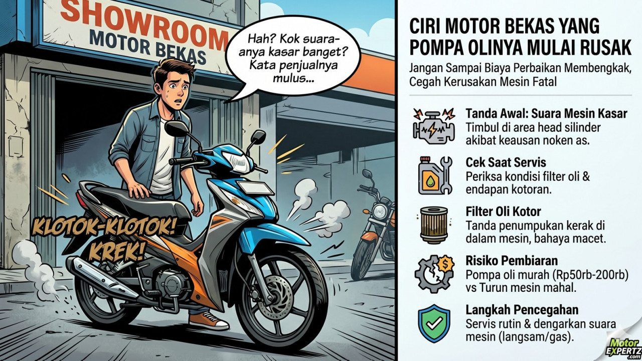Ciri Motor Bekas yang Pompa Olinya Mulai Rusak, Jangan Sampai Bikin Biaya Perbaikan Membengkak