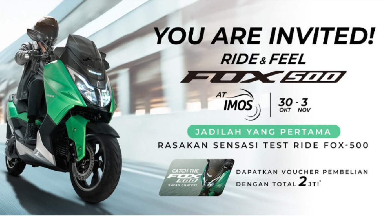 Test Ride FOX-500 dari Polytron di IMOS 2024, Yuk Rasain Sensasi dan Menangin Hadiahnya!