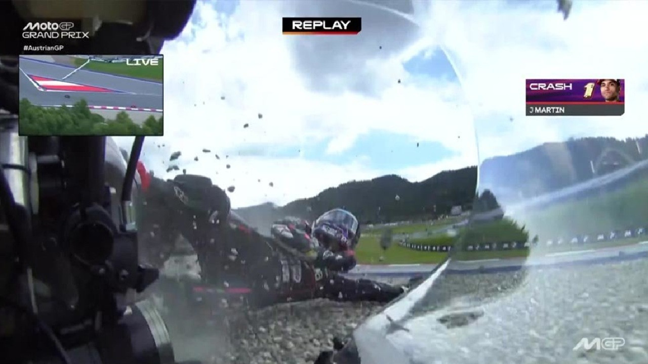Jorge Martin Kecelakaan Lagi di MotoGP Austria 2025, Bagaimana Kondisinya?