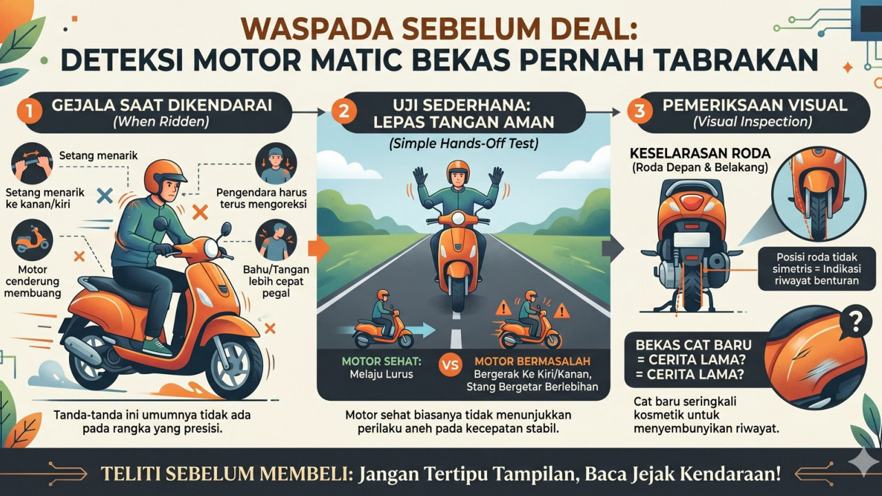 Waspada Sebelum Deal, Motor Matic Bekas Pernah Tabrakan Punya Banyak Petunjuk Tersembunyi