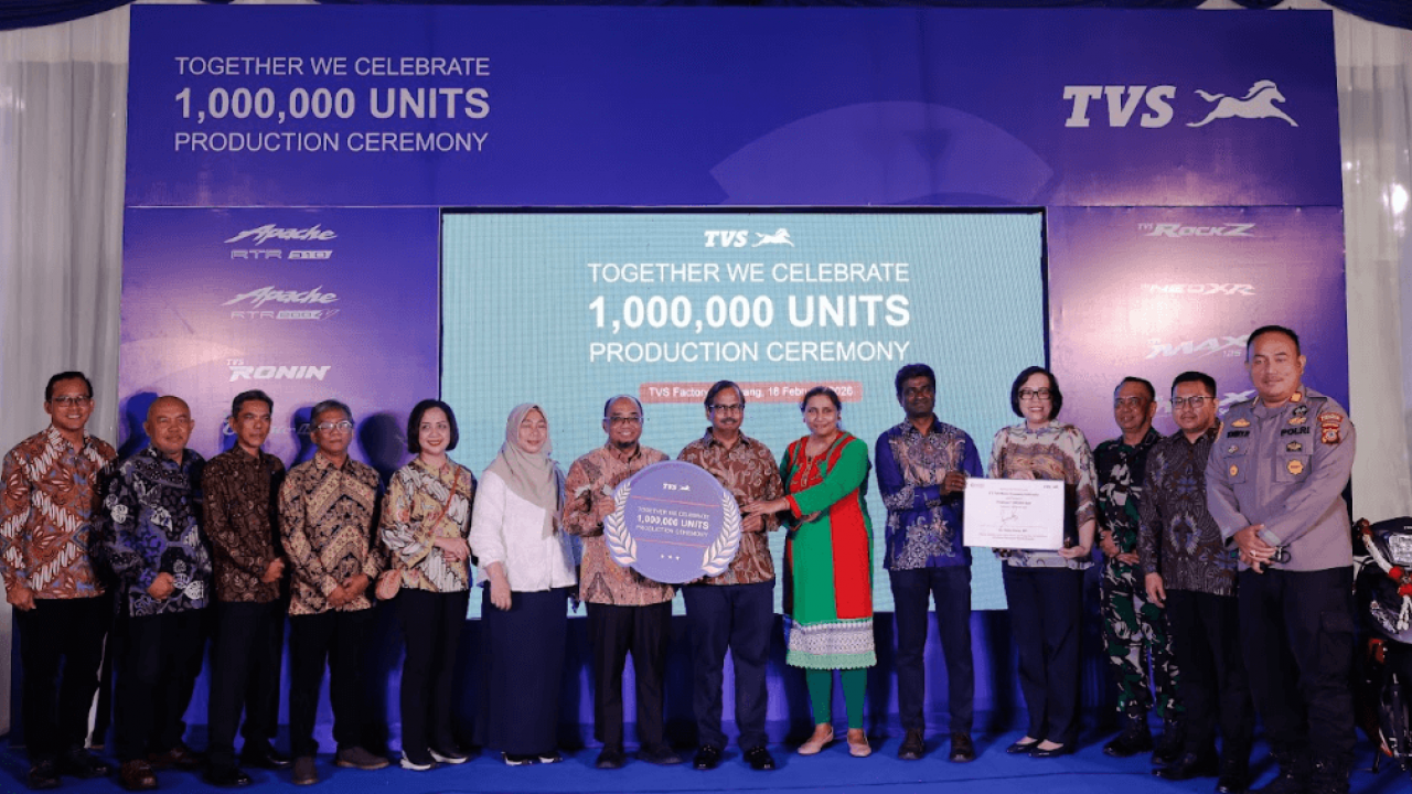 TVS Motor Company Indonesia Tembus 1 Juta Unit Produksi
