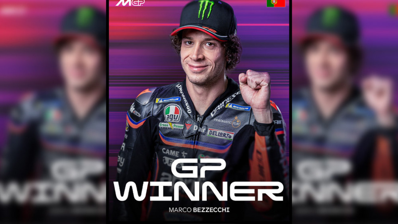 Menang di MotoGP Portugal 2025, Patenkan Posisi Tiga, Bezzecchi Bikin Bagnaia Kian Frustasi