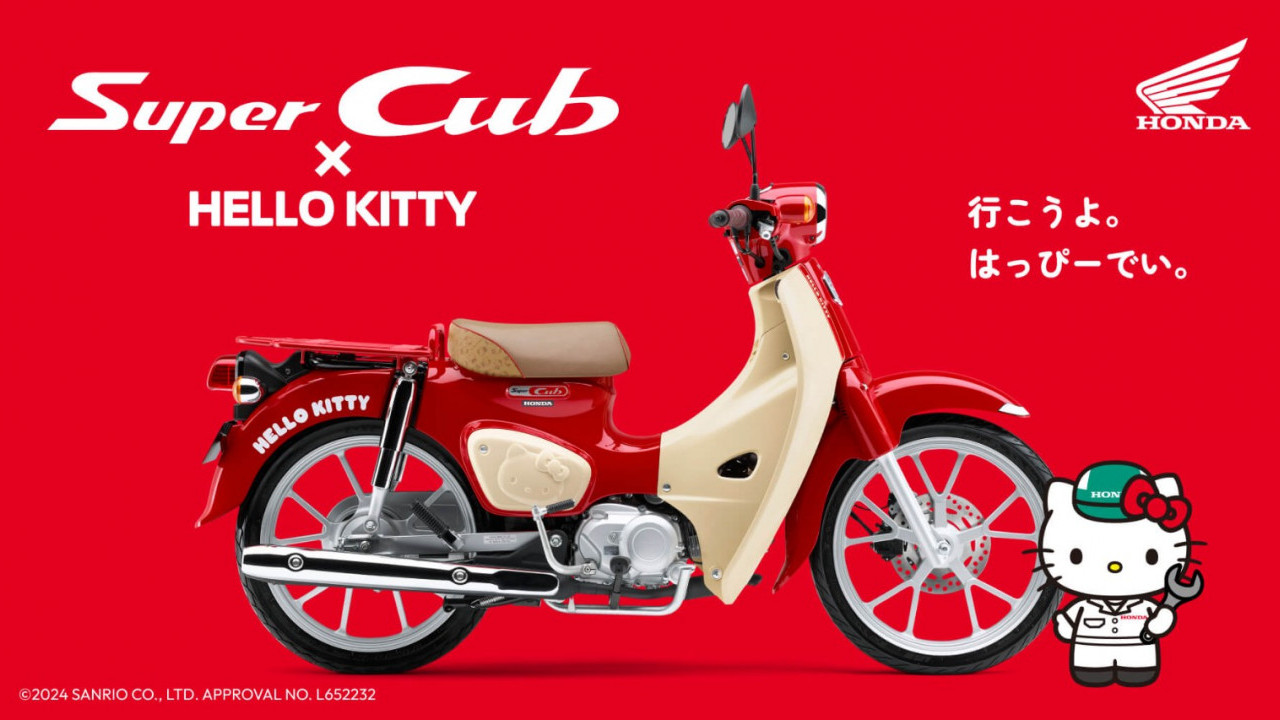 Mengintip Pesona Honda Super Cub x Hello Kitty, Desain Unik untuk Penggemar Motor Klasik