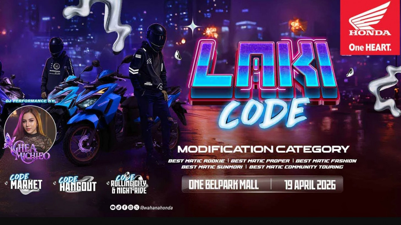 WMS Gelar LAKI CODE 2026, Ajang Modifikasi Motor Honda Siap Ramaikan One Bell Park Akhir Pekan Ini 