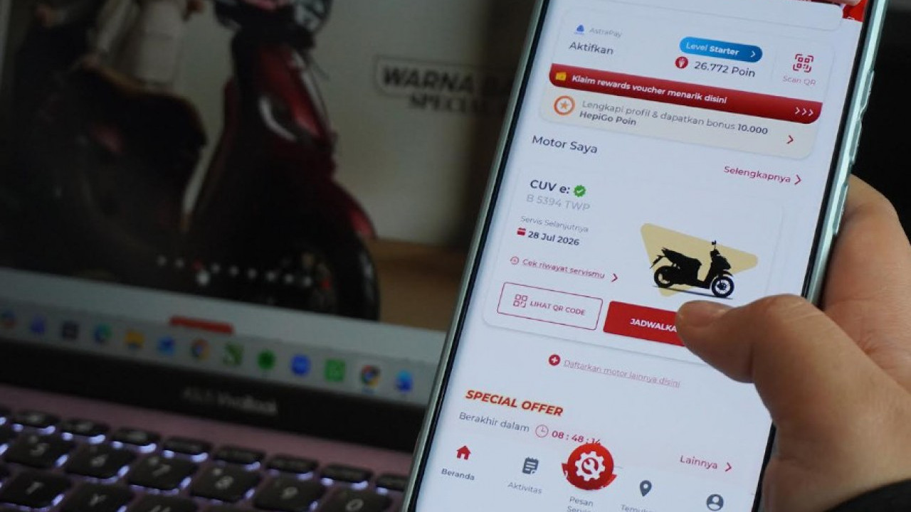 Agenda Weekend Tetap Aman, Servis Motor Honda Bisa Dijadwalkan Lebih Awal Lewat Aplikasi Wanda