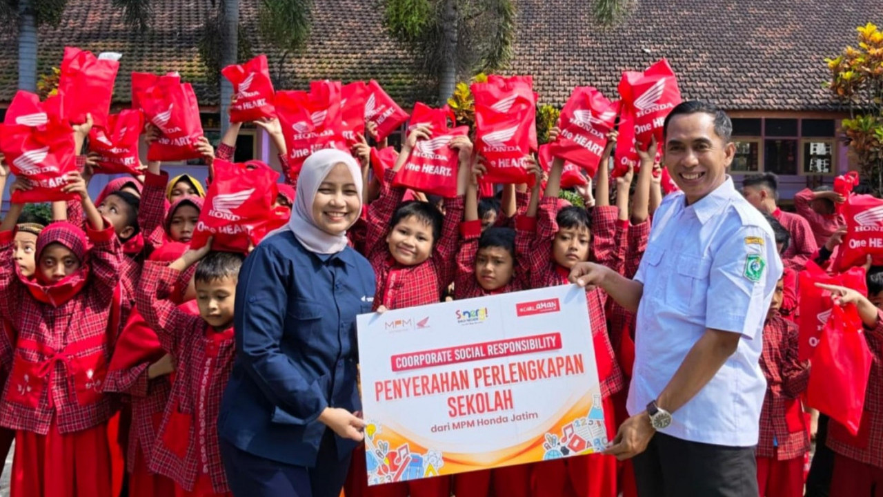 Peduli Pendidikan dan Keselamatan, MPM Honda Jatim Berikan Edukasi Menarik di SDN Pagowan 1 