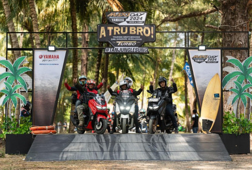 Ratusan Bikers Meriahkan Maxi Yamaha Day 2024 di Pantai Cemara Banten