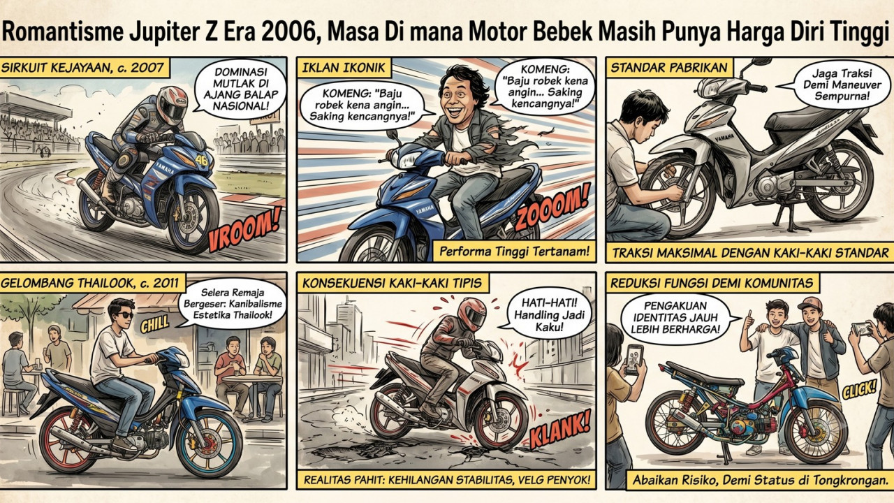 Romantisme Jupiter Z Era 2006, Masa Di mana Motor Bebek Masih Punya Harga Diri Tinggi Sebelum Joknya Dipapas Setipis Kerupuk