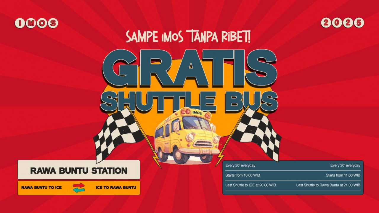 IMOS 2025 Siapkan Fasilitas Shuttle Bus Gratis dan Area Parkir Luas Bagi Pengunjung