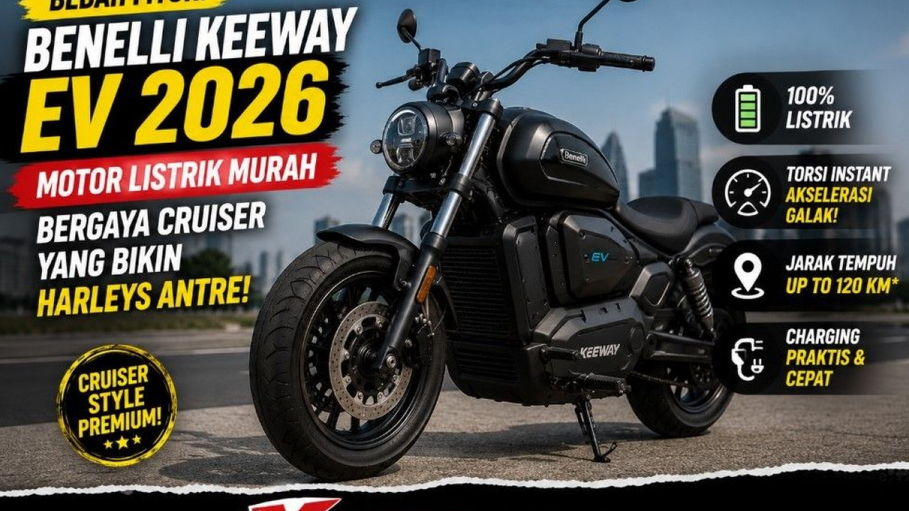 Bedah Fitur Benelli Keeway EV 2026: Motor Listrik Murah Bergaya Cruiser yang Bikin Harleys Antre