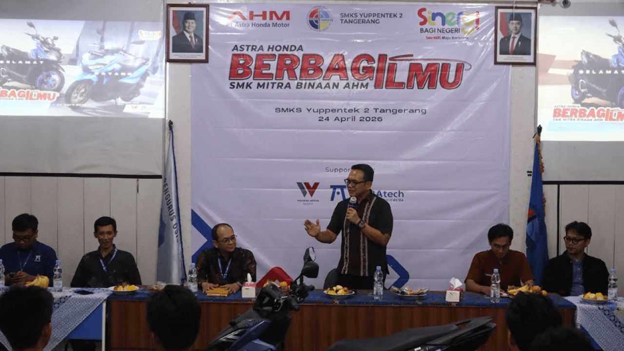 Perkuat Pendidikan Vokasi, Astra Honda Berbagi Ilmu Sambangi SMK Yuppentek 2