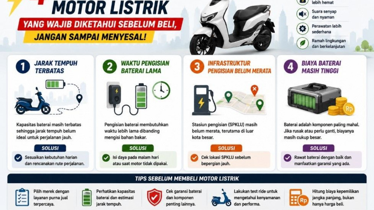 4 Kelemahan Motor Listrik yang Wajib Diketahui Sebelum Beli, Jangan Sampai Menyesal!