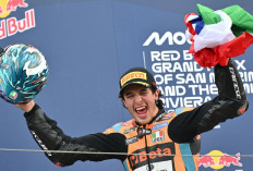 Celestino Vietti Catatkan Kemenangan Perdana di Moto2 San Marino 2025, Mario Aji Finis ke-24