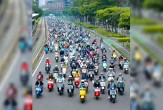 Seru! Ribuan Gen V Tumplek Blek Padati Jalanan Rayakan 80 Tahun Vespa