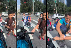 Kocak! Geber Motor Orang Sembarangan, Bocah Brasil Ini Langsung Diomeli Emak