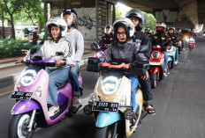 OOTD Kece! Intip Keseruan Komunitas Honda Scoopy Bandung Tampil Retro