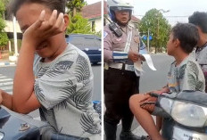 Viral! Bocah Nangis Kena Razia Operasi Patuh 2024, Minta Motornya Jangan Ditahan Polisi