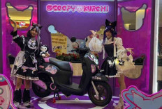 Komunitas Cosplay Bertema Kuromi Warnai Pameran Honda Scoopy Kuromi Limited Edition di Surabaya