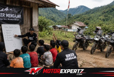Mengenal 'Biker Mengajar', Kelompok Penunggang Motor Adventure yang Menembus Pedalaman Demi Berbagi Ilmu
